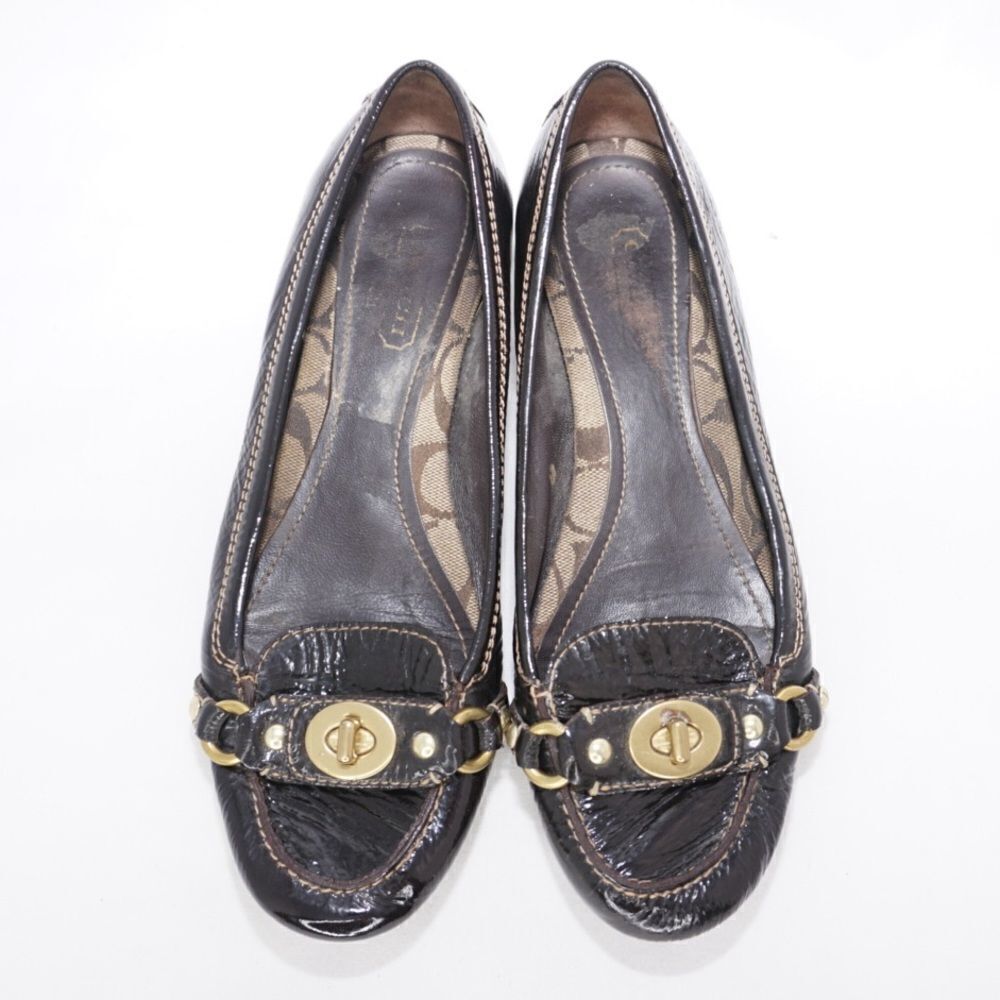Coach Katrin Vintage Style Brown Loafers, Size 8.5